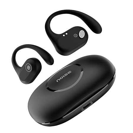 Noise Pure Pods Wireless Open Ear Earbuds with AirWave™ Technology,Up-to 80H Playtime (Black)