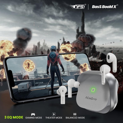 ACwO Dwots Fire India's First in Ear + Half-in-Earbuds in One Case, 3+3 EQ Modes, Wireless Charging Enabled, AI-ENC with Quad Mic (3 Color options)