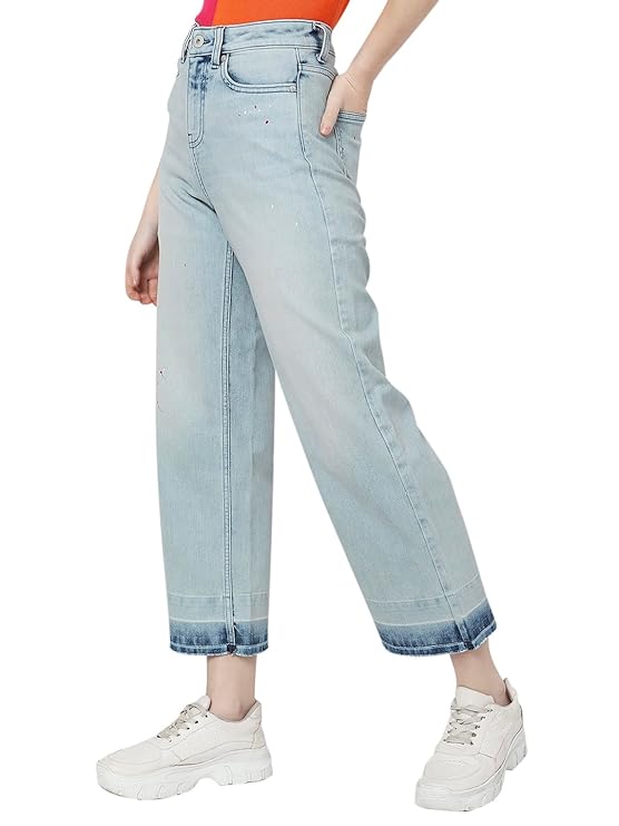 VERO MODA Women's High Rise Straight Jeans
