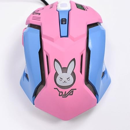 OW Mouse Breathing LED Backlit Gaming Mouse D.VA Genji Reaper Wired USB Computer Mouse for PC& Mac E-Sports Gamers
