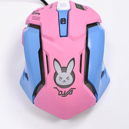 OW Mouse Breathing LED Backlit Gaming Mouse D.VA Genji Reaper Wired USB Computer Mouse for PC& Mac E-Sports Gamers