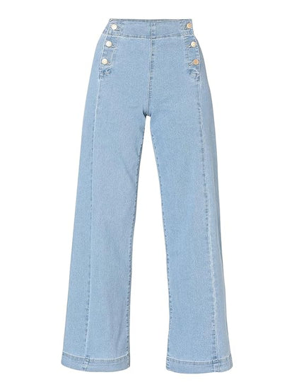VERO MODA Women Wide Leg High-Rise Stretchable Jeans