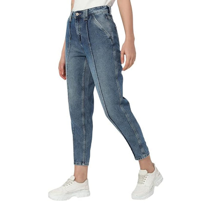 VERO MODA Cotton High Rise Straight Fit Women's Jeans