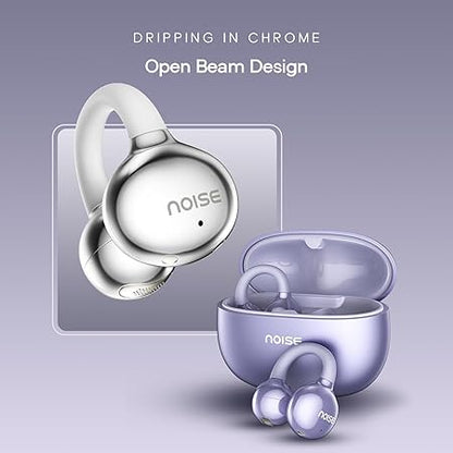 Noise Newly Launched Air Clips Wireless Open Ear Earbuds with Chrome Finish, AirWave™ Technology,Up-to 40H Playtime (3 Color options)