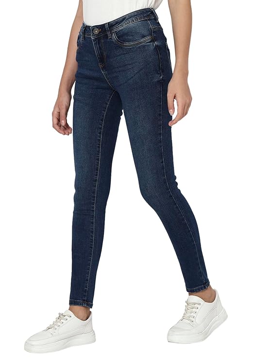 VERO MODA Women High Rise Skinny Fit Light Fade Stretchable Jeans
