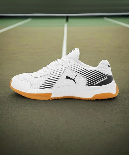 Puma Unisex Adult Badminton Smash Sprint Tennis Shoe (WHITE)