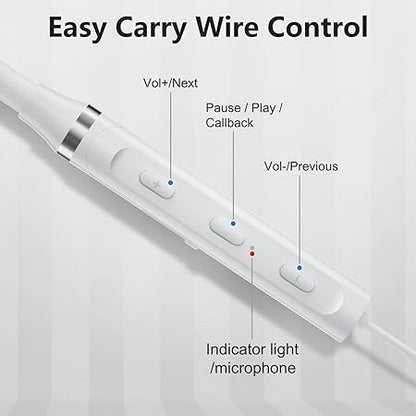 Bluetooth Neckband Headphones for Samsung S24 S23 FE in-Ear Magnetic Earbuds Noise Canceling Bass (2 color options)