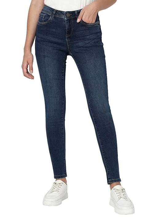 VERO MODA Women High Rise Skinny Fit Light Fade Stretchable Jeans