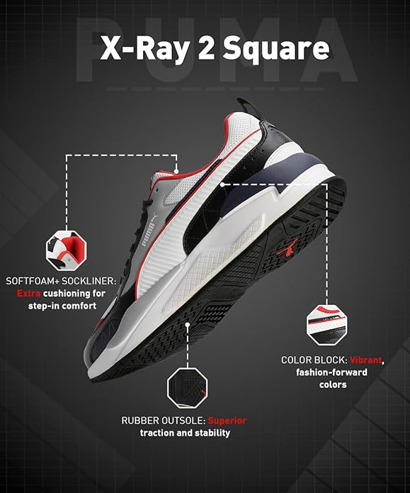Puma Men XRay 2 Square Res Sneaker (Black)