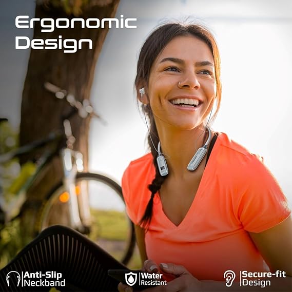 Promate Leap in Ear Neckband Earphones,Premium Dynamic Hd Sporty Neckband Earphones | 150H Playtime (2 color options)