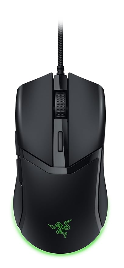 Razer Cobra Wired Gaming Mouse: 58g Lightweight Design - Gen-3 Optical Switches - Chroma RGB Lighting with Underglow - Precise 8500 DPI Optical Sensor - 1 - Speedflex Cable - Black
