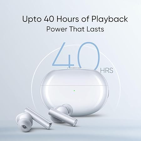 realme in Ear Buds Air 6 Pro with Dual Drivers (11Mm+6Mmtweeter), 40 Hours Play Time, 50 Db ANC (3 Color options)