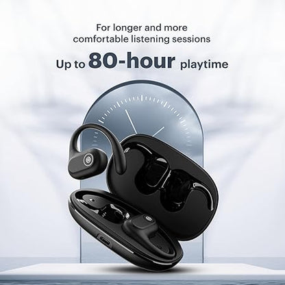 Noise Pure Pods Wireless Open Ear Earbuds with AirWave™ Technology,Up-to 80H Playtime (Black)