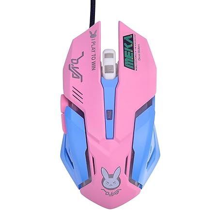 OW Mouse Breathing LED Backlit Gaming Mouse D.VA Genji Reaper Wired USB Computer Mouse for PC& Mac E-Sports Gamers