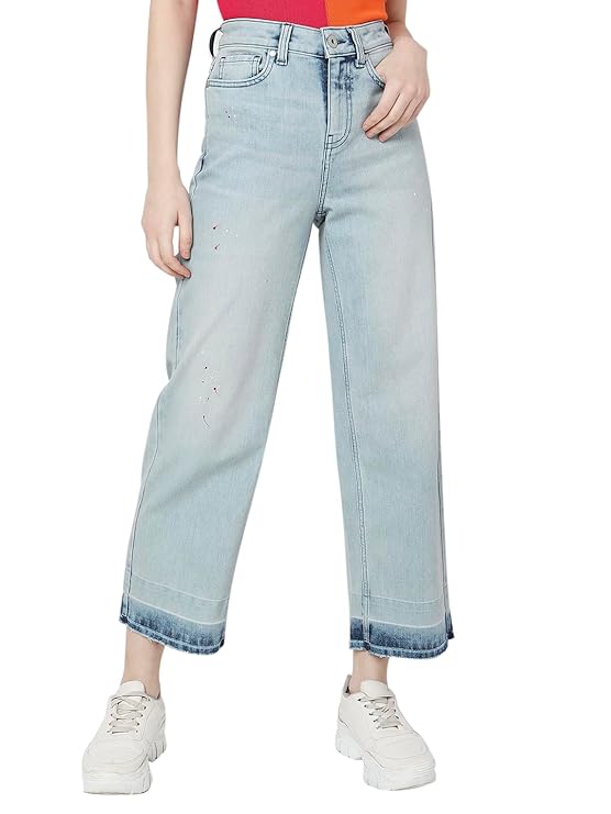 VERO MODA Women's High Rise Straight Jeans