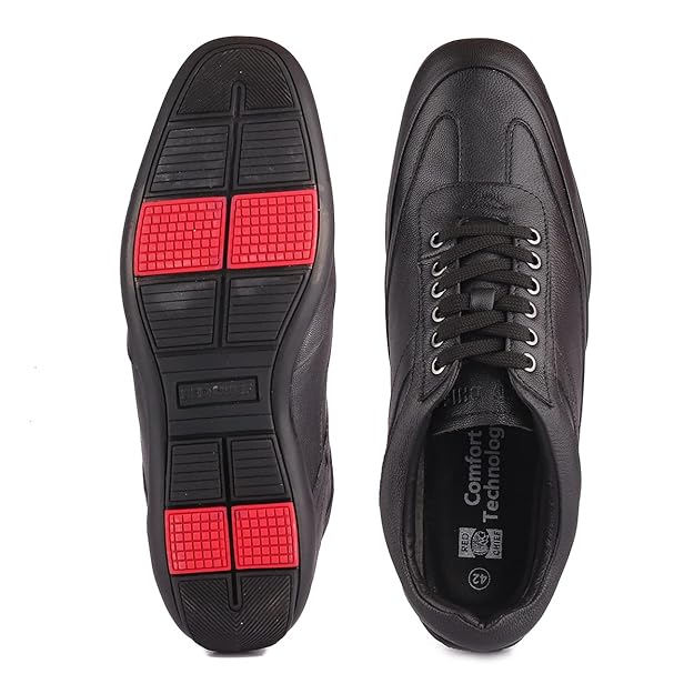 Red Chief Casual Sneaker Shoes for Men (Black)