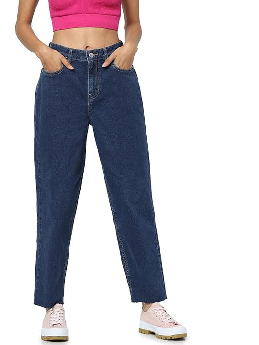 ONLY Women's High Rise Straight Jeans