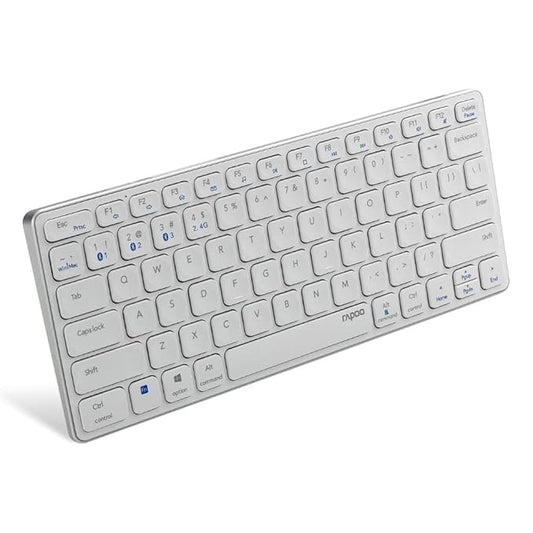 RAPOO E9050 C-Type Rechargeable Bluetooth Wireless Multi-Device (4 Devices) Keyboard for Windows/iOS/Android,Tablet/Smartphone White