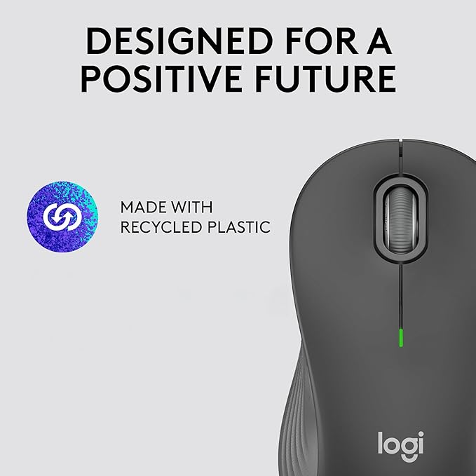 Logitech Signature M550 L Full Size Wireless Mouse - for Large Sized Hands, 2-Year Battery, Silent Clicks, Bluetooth, Multi-Device Compatibility