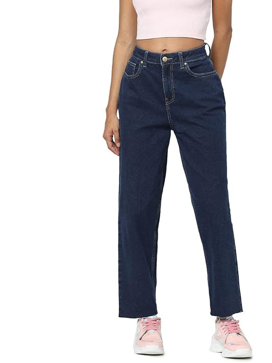 ONLY Women's High Rise Straight Jeans