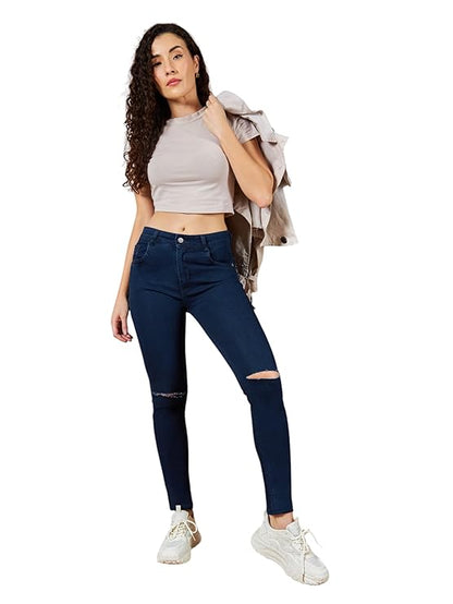 Dolce Crudo Women's Skinny High Rise Stretchable Jeans