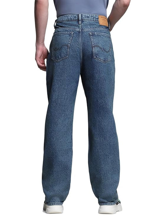JACK & JONES Men's Mid Rise Loose Jeans