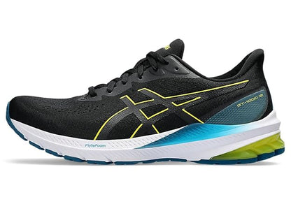 ASICS Men's Gt-1000 12 Running Shoes (Black Yellow)