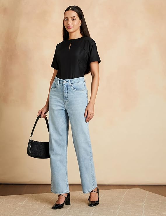 Symbol Premium Women's Straight fit Jeans (High Rise | Full Length)
