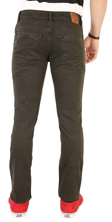 Basilio Cotton Knitted Fabric Stretchable Denim Regular Fit Mid Rise Jeans Pant for Men