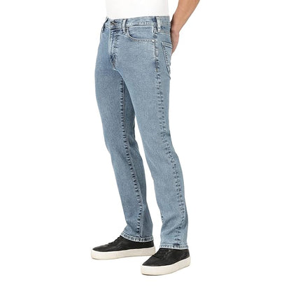 Everblue Men Solid Stretchable Blue Regular Fit Midrise Jeans