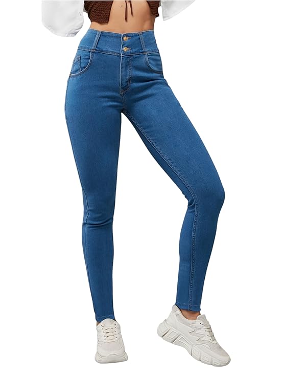 Dolce Crudo Women's Skinny High Rise Stretchable Jeans