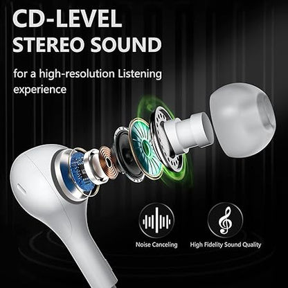 Bluetooth Neckband Headphones for Samsung S24 S23 FE in-Ear Magnetic Earbuds Noise Canceling Bass (2 color options)