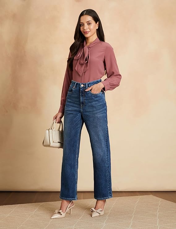 Symbol Premium Women's Straight fit Jeans (High Rise | Full Length)