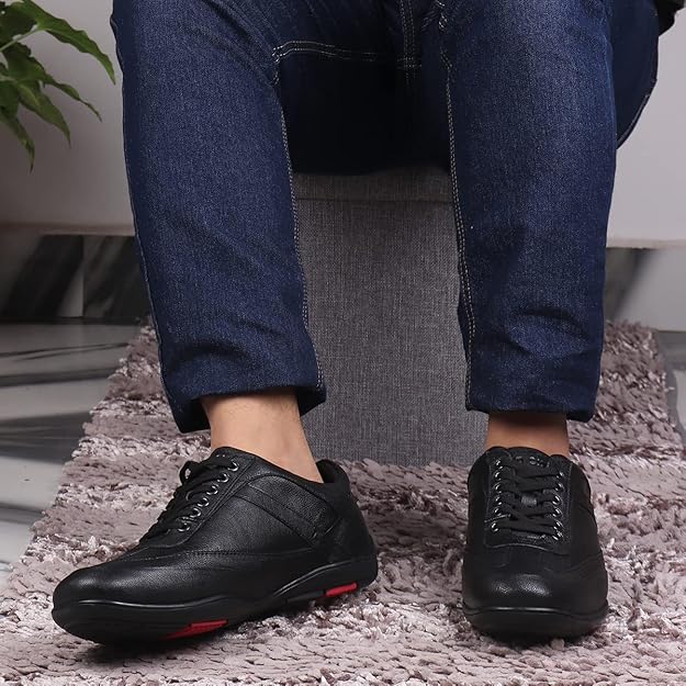 Red Chief Casual Sneaker Shoes for Men (Black)