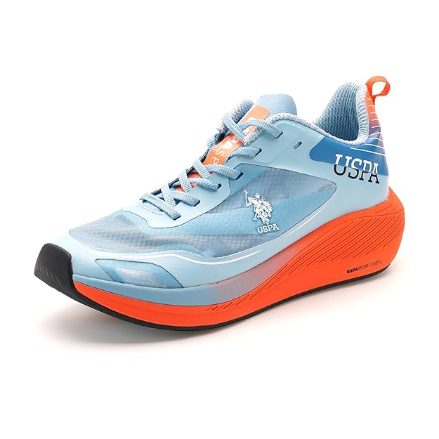 U.S. POLO ASSN. Men Lace Up Running Shoes (BLUE)