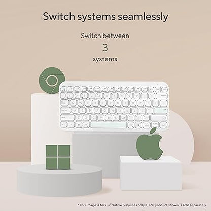 ASUS Marshmallow KW100 Wireless Keyboard – Iridescent White | Silent Scissor Keys, Compact Design, 2-Year Battery Life, Compatible with Windows/Mac/Chrome/iOS/with Dedicated Copilot Key