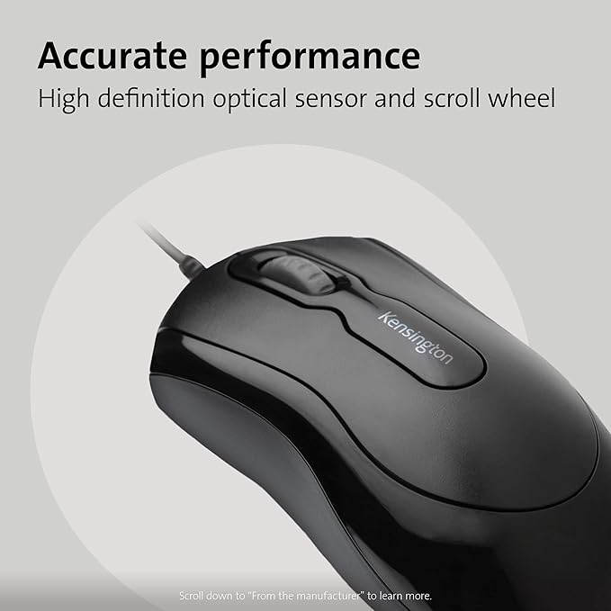 Kensington K72356US Mouse-in-a-Box USB Desktop Mouse - Black