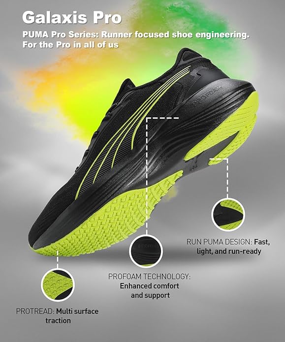 Puma Men Galaxis Pro Running Shoe (Black)