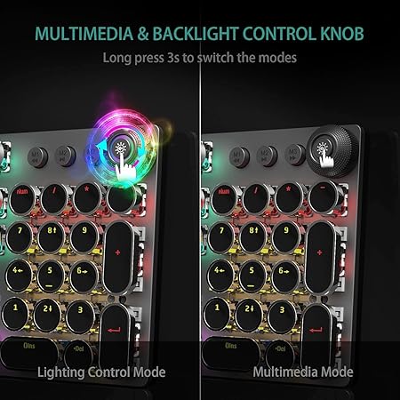 AULA F2088 Wired Mechanical Gaming Keyboard | LED Backlight RGB Gaming Keyboard (Black | Without Handrest | Brown Switch)