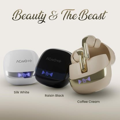 ACwO DwOTS 747 TWS Earbuds | Dual Device Connectivity | ANC 32dB | 4 AI-ENC Mics | 65H Playback (3 color options)