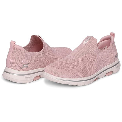 Skechers Women Go Walk 5 Starlit Walking Shoes (Pink)