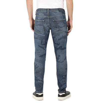 Everblue Men Solid Stretchable Blue Tapered Slim Fit Light Fade Midrise Jeans