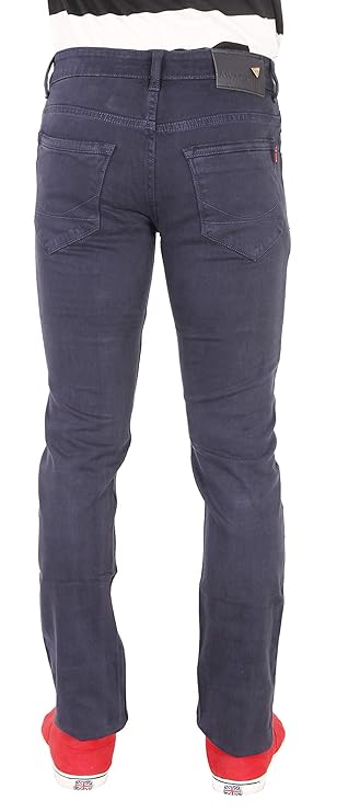 Basilio Cotton Knitted Fabric Stretchable Denim Regular Fit Mid Rise Jeans Pant for Men
