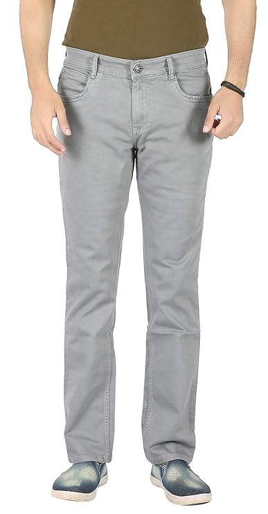 Basilio Cotton Knitted Fabric Stretchable Denim Regular Fit Mid Rise Jeans Pant for Men