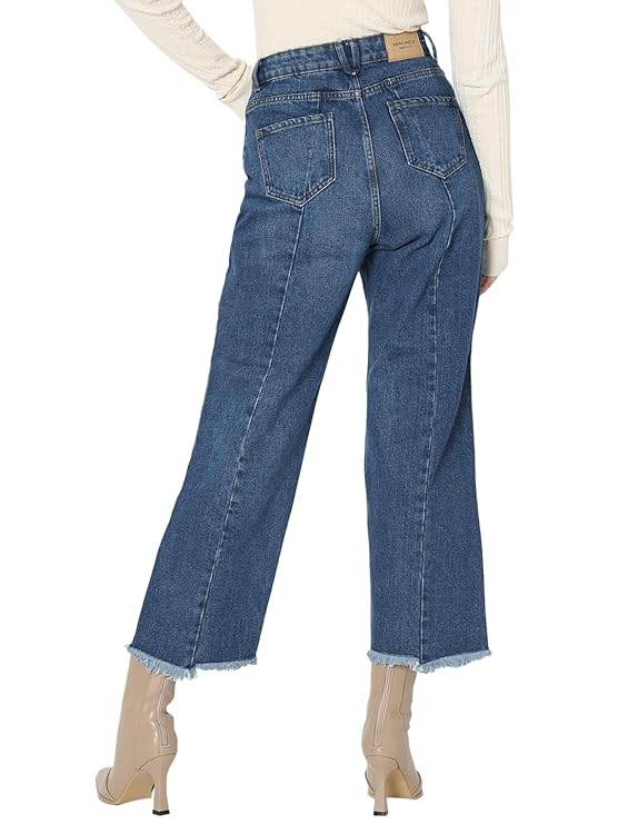 VERO MODA Women Straight Fit High-Rise Light Fade Pure Cotton Cropped Jeans