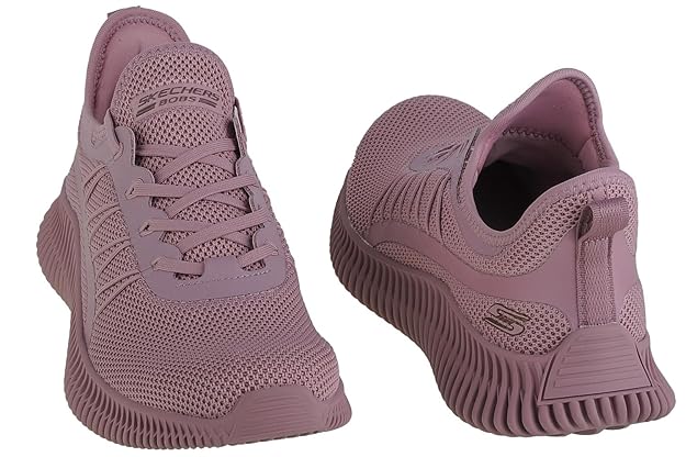 Skechers Women Bobs Geo New Aesthetics Lace Up Shoe (Rose)