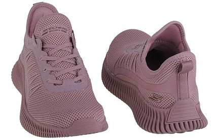 Skechers Women Bobs Geo New Aesthetics Lace Up Shoe (Rose)