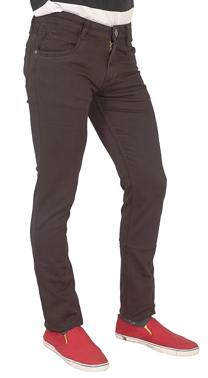 Basilio Cotton Knitted Fabric Stretchable Denim Regular Fit Mid Rise Jeans Pant for Men