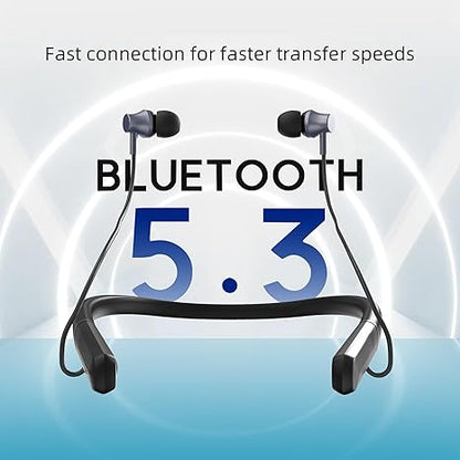 DIGGINGSOUND Hearing Aids, Neckband Hearing Aids with Bluetooth, Hearing Aid Amplifier for Seniors (Black)