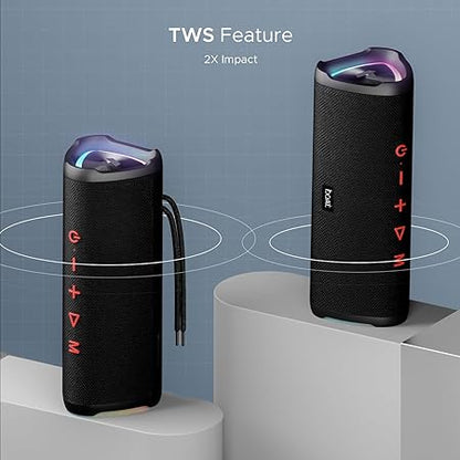 boAt Stone 750 Bluetooth Speaker with 12W Signature Sound, RGB LEDs, Up to 12 hrs Playback, TWS Mode, Bluetooth v5.3 (3 color options)
